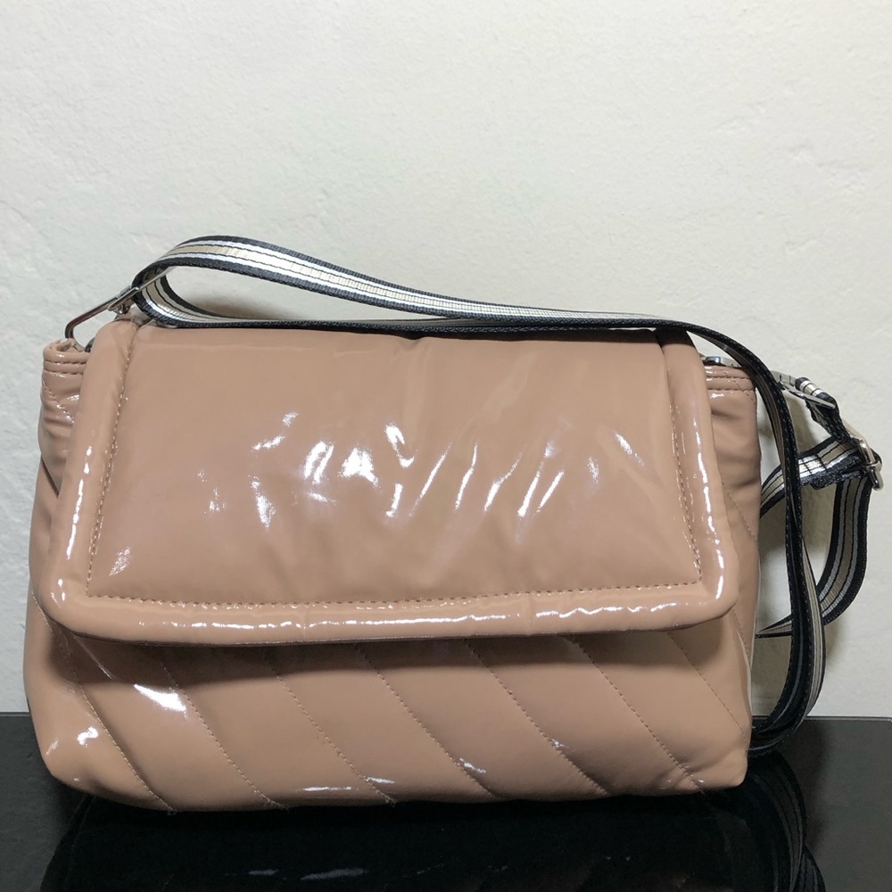 THINK ROYLN Beige Flap Crossbody